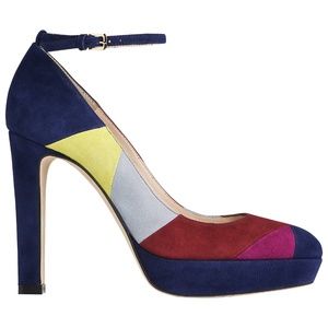 NIB $475 L.K.Bennett Amira  Ankle Strap Suede Court Shoes in size 37!